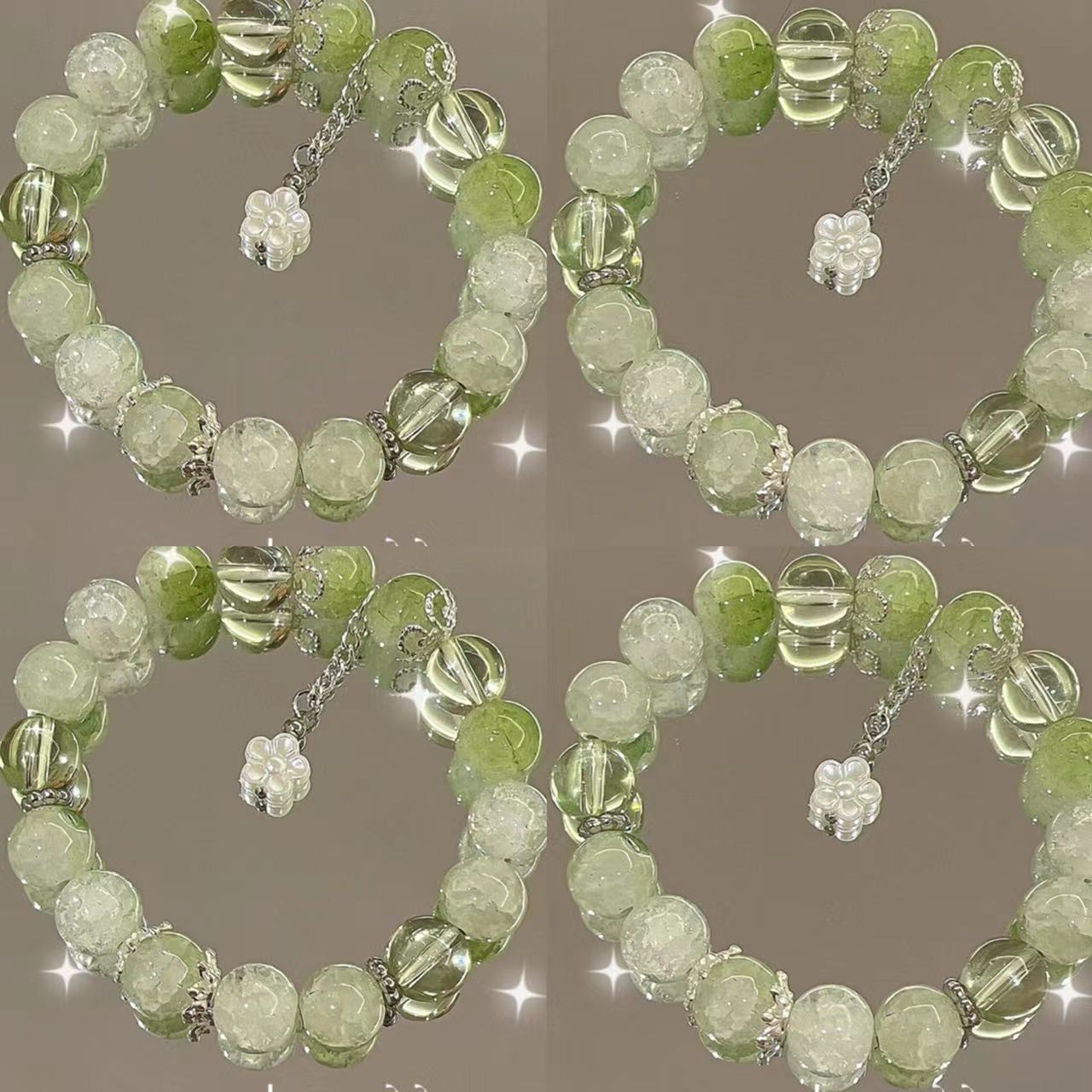 Design Green Phantom Quartz Crystal Exquisite Bracelets