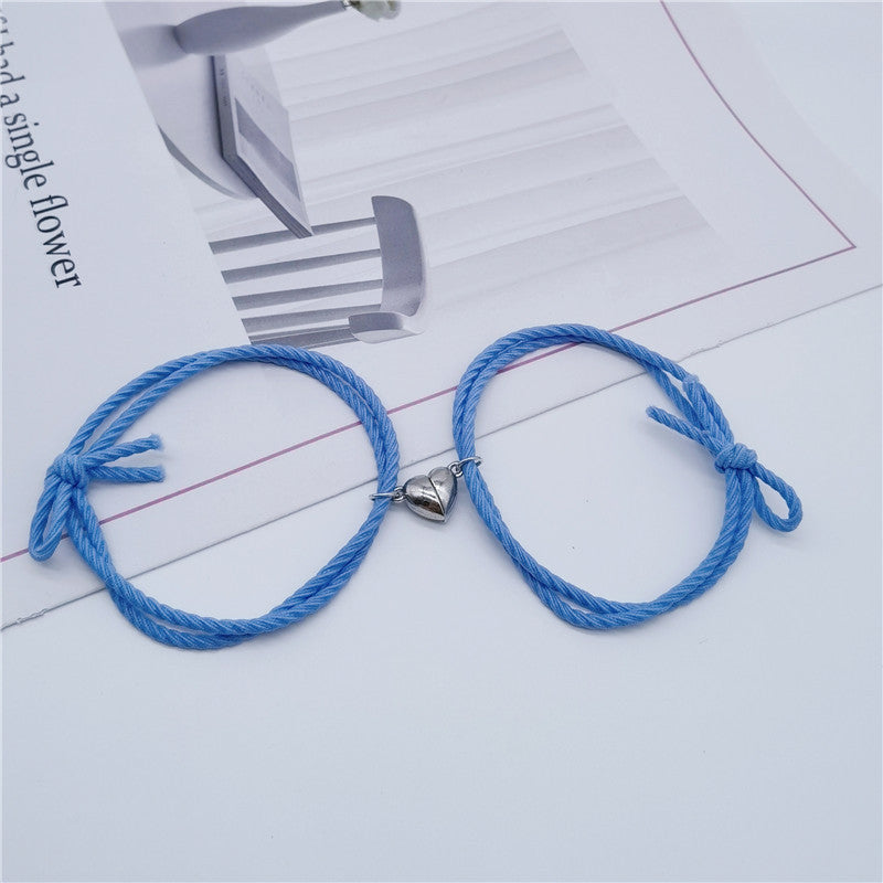 Magnet Rubber Band Girlfriends Friendship Couple Bracelet