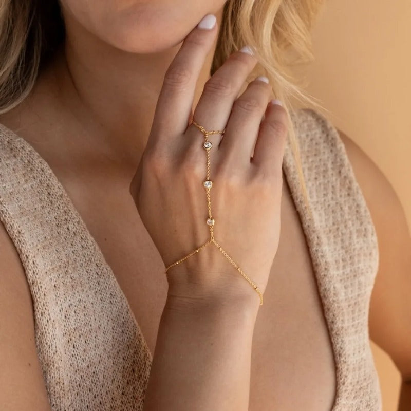 Stainless Steel Finger Chain Gold-plated Furnace Real Bracelets