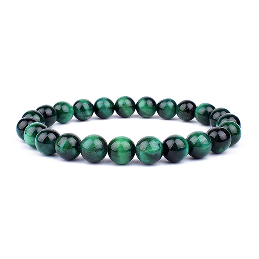 Women's Natural Pink Crystal Agate Tiger Eye Bracelet