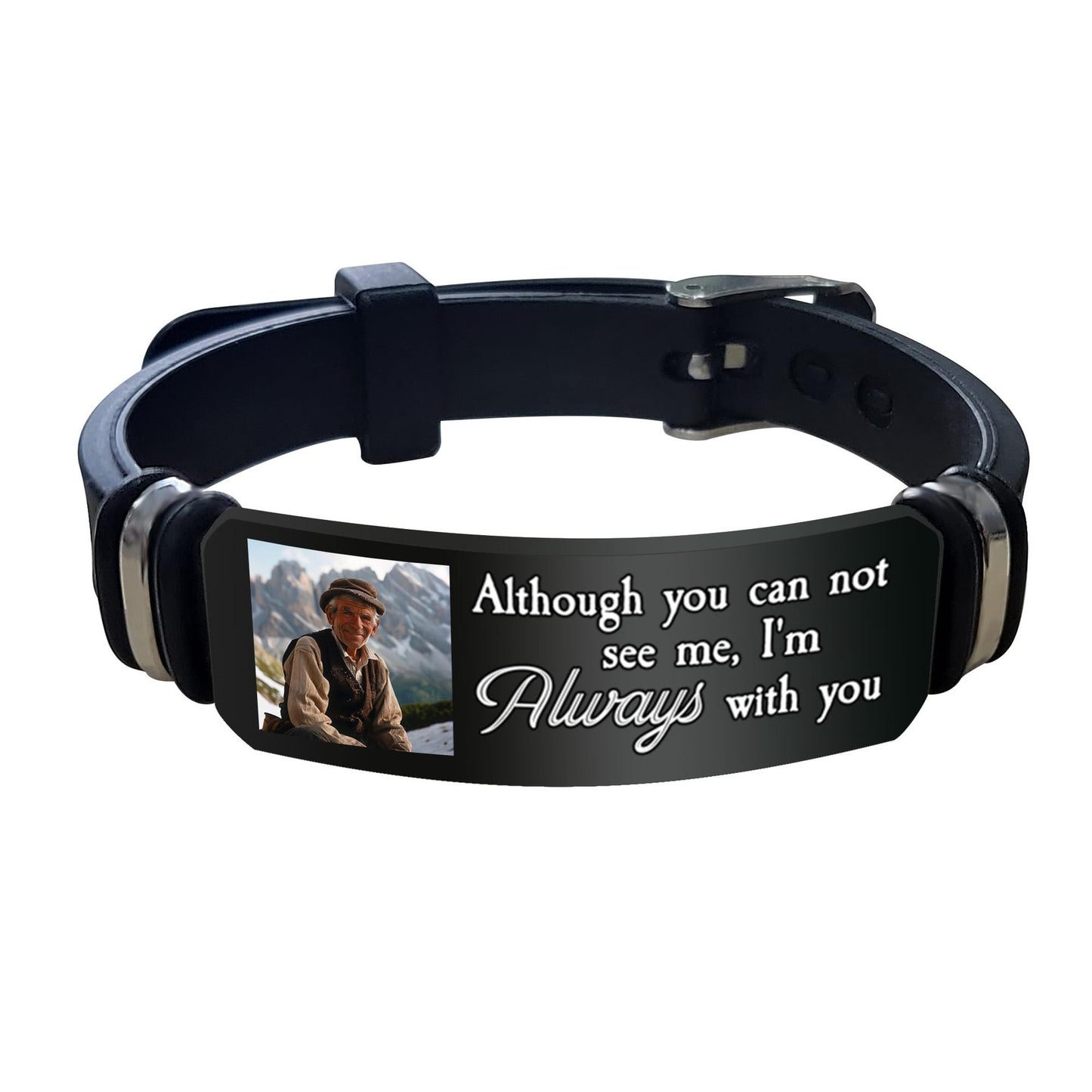 Steel Elbow Color Printing Incentive Gift Adjustable Silicone Strap Lettering Bracelet