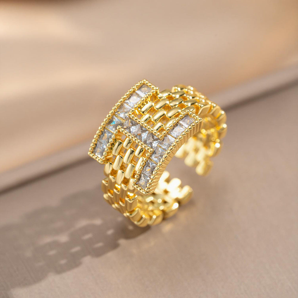Female Niche Personality Strap Design Index Finger Light Luxury Ring