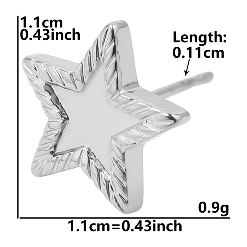Stainless Steel Heart-shaped Base Support Titanium Piercing Stud Earrings