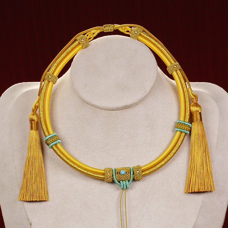 Children's Double Tube Buckle Gold Safety Lock Collar