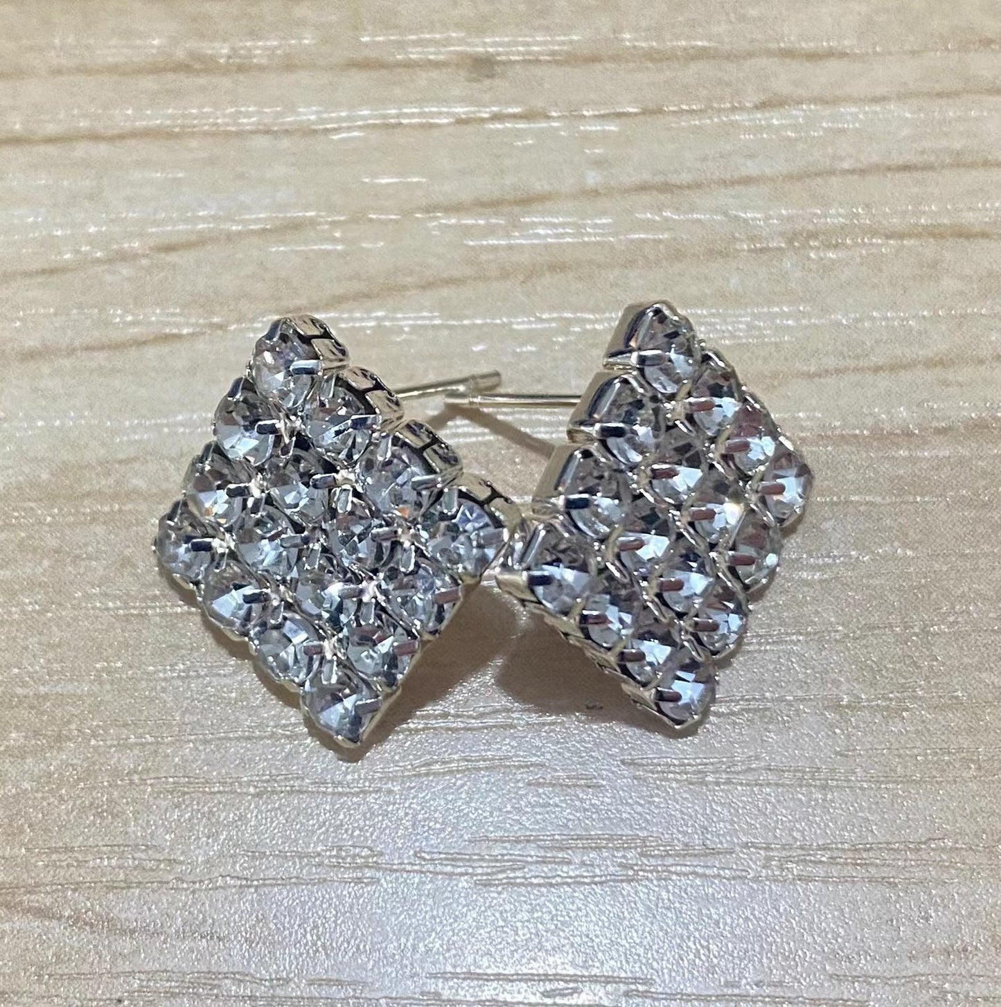 Wedding Fashion Row Rhinestone Geometric Collar Jewelry Set