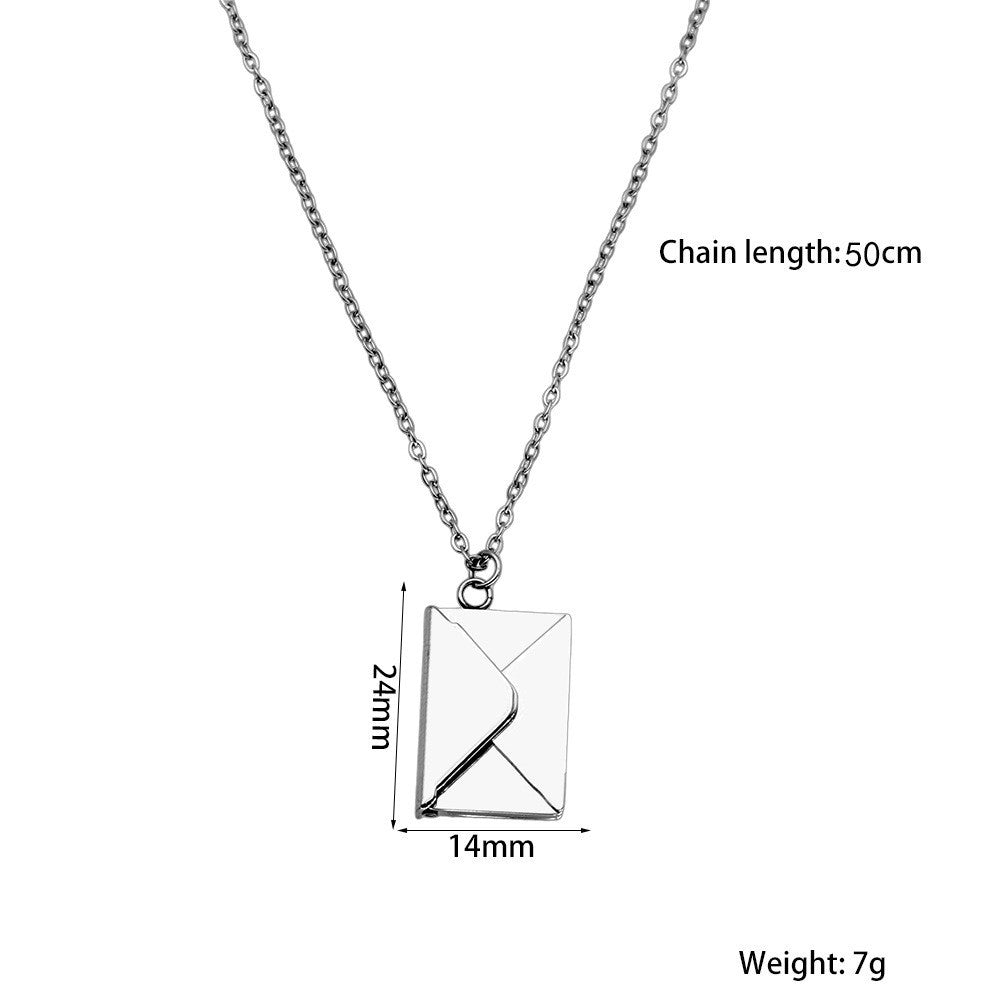 Women's Envelope Fashion Personalized Clavicle Chain Text Necklaces