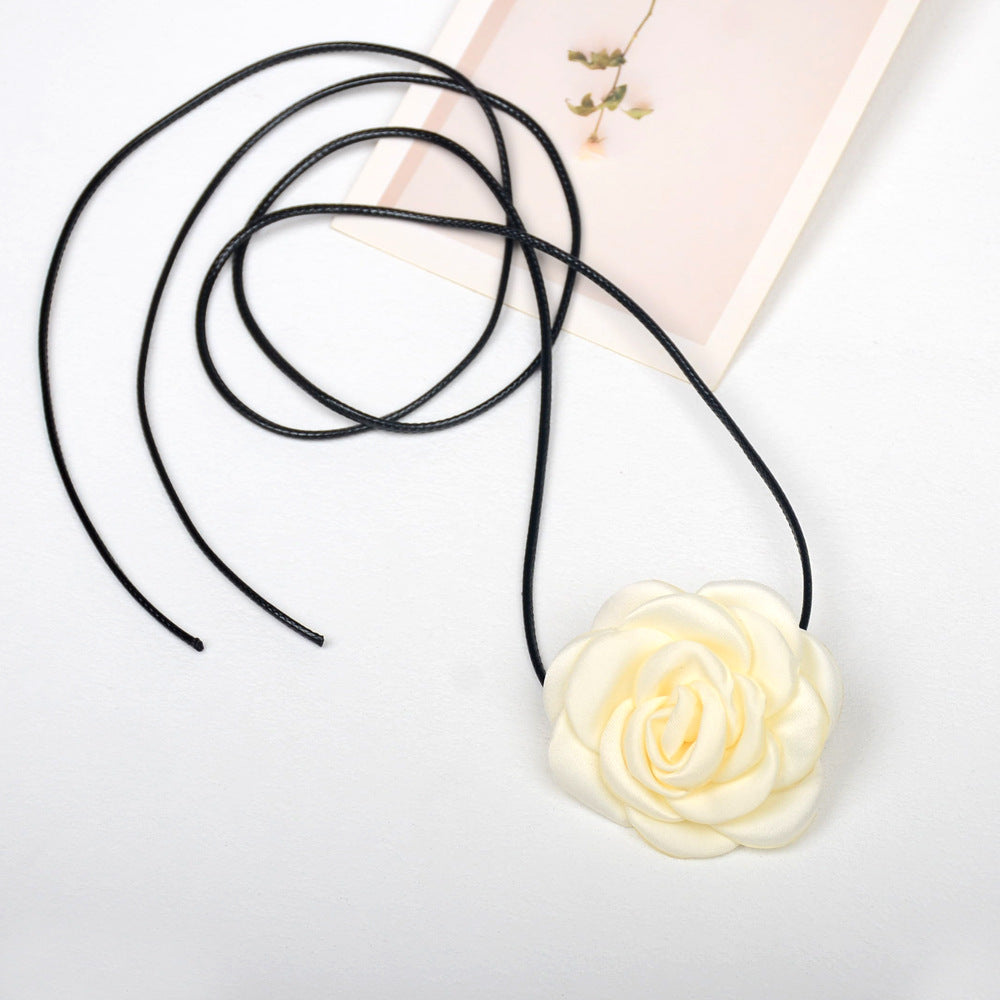 Camellia Rose Flower Sweet Three-dimensional Waist Necklaces