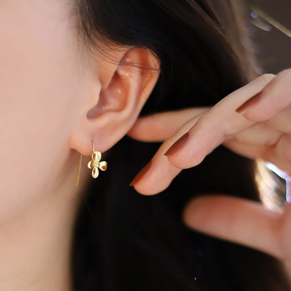 Summer Titanium Steel Gold Not Easy To Earrings