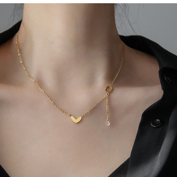 Special Interest Light Luxury Zircon Clavicle Chain Cold Wind High Necklaces