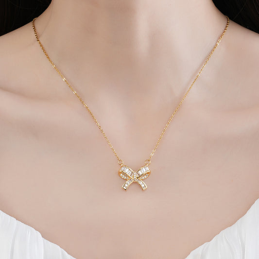 Women's Bow Titanium Steel For Light Luxury Necklaces