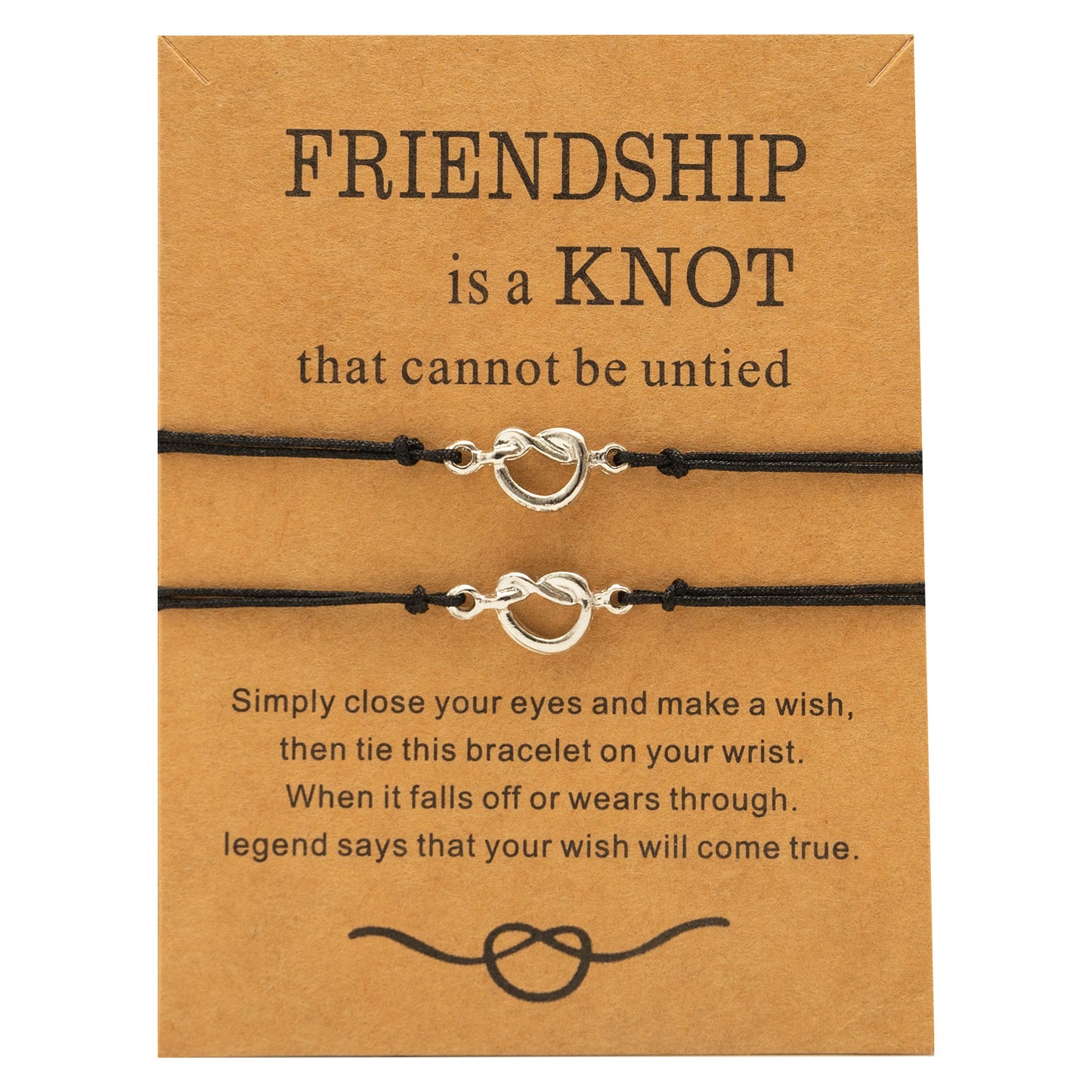 Love Friendship An Unbreakable Knot Card Bracelets