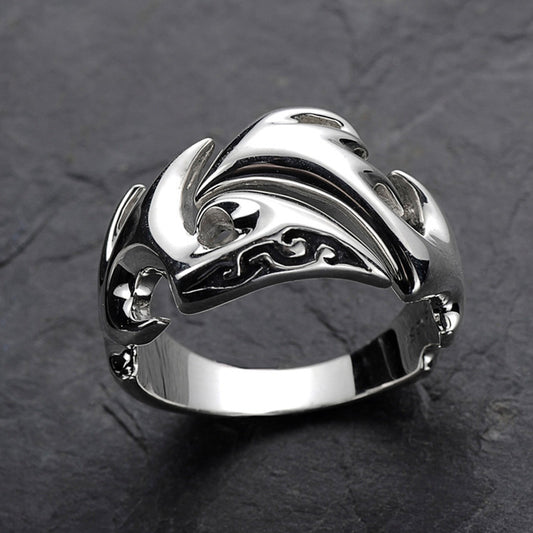 Men's Thai Sier Trendy Hip Hop Retro Cool Single Index Finger Ring