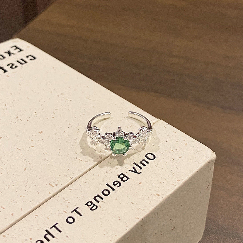 Cut Diamond In The Debris Female Simple Compact Design Geometric Ring