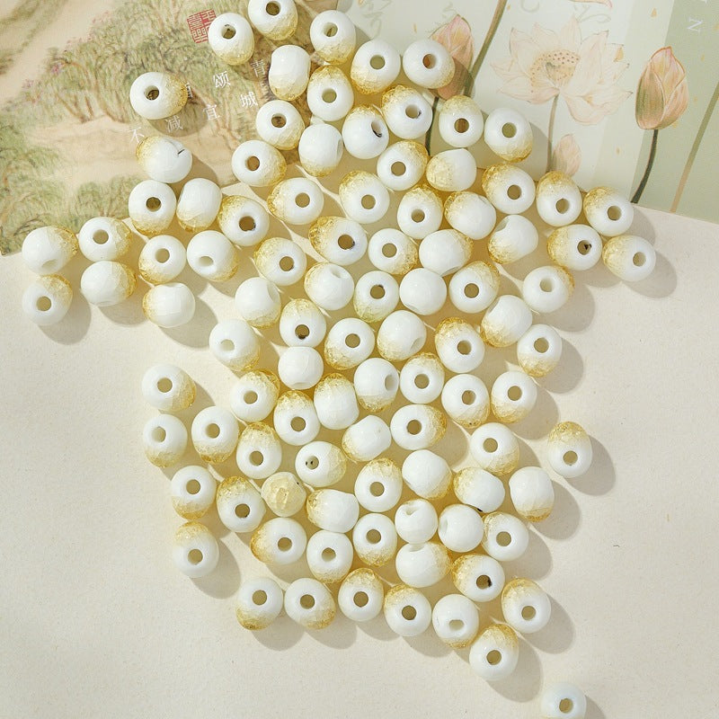 Graceful Casual Ceramic Round Beads Braiding Jewelry Accessories