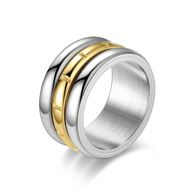 Men's Titanium Steel Fashion Stainless Hand Jewelry Rings
