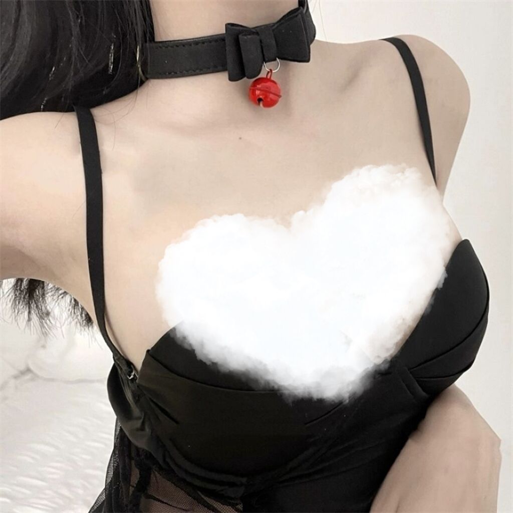 Desire Bow Bell Female Neck Band Chain Collar