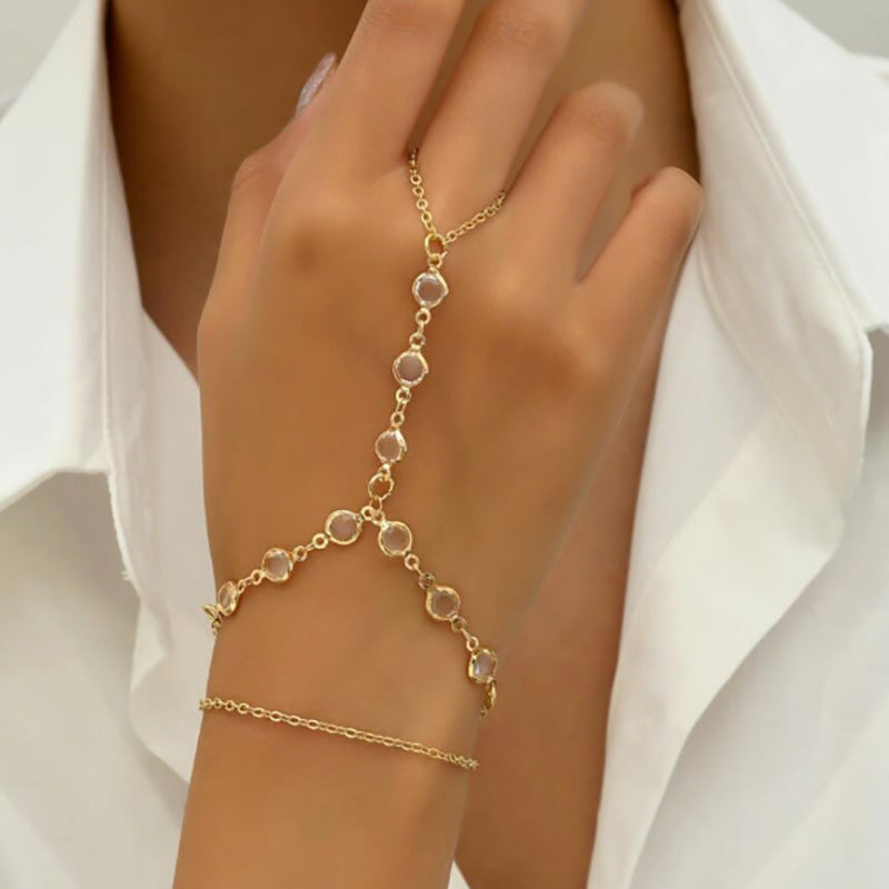 Layer Acrylic Chain Finger Female Simple Bracelets