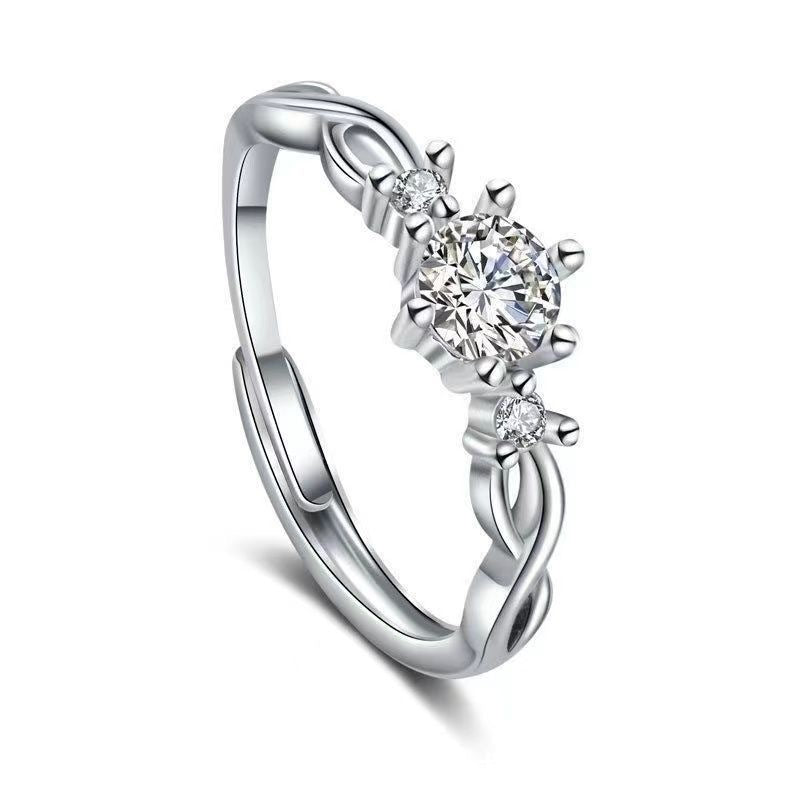Live Streaming On Simulation Moissanite Female Karat Ring