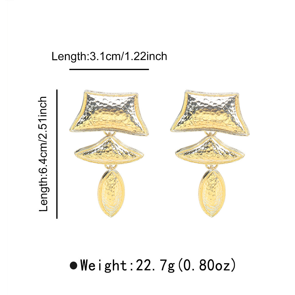 Metal Alloy Personality Not Easy To Hit Stud Earrings
