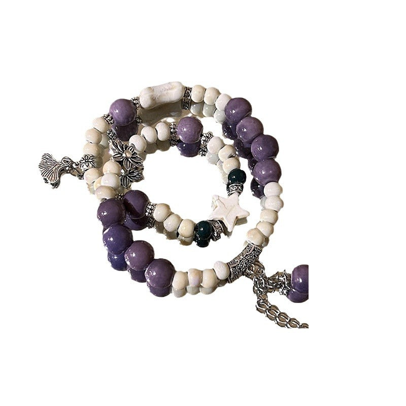 Style Double Circle Ceramic Beaded Ethnic Bracelets