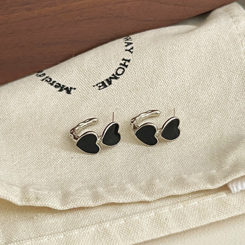 Black Style Sweet Cool Niche Design Earrings