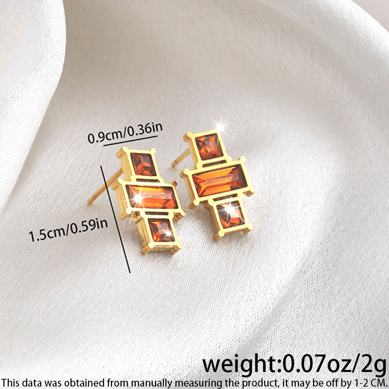 High-grade Fashionable Versatile Micro Diamond Butterfly Earrings