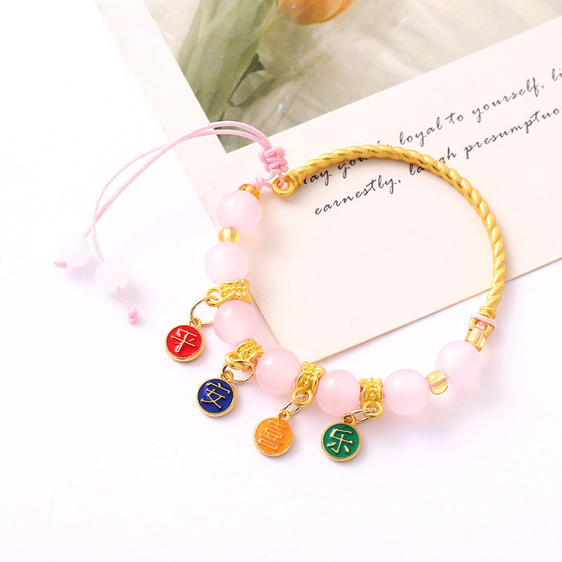 Graceful Crystal Super Moonstone Couple Girlfriends Bracelet