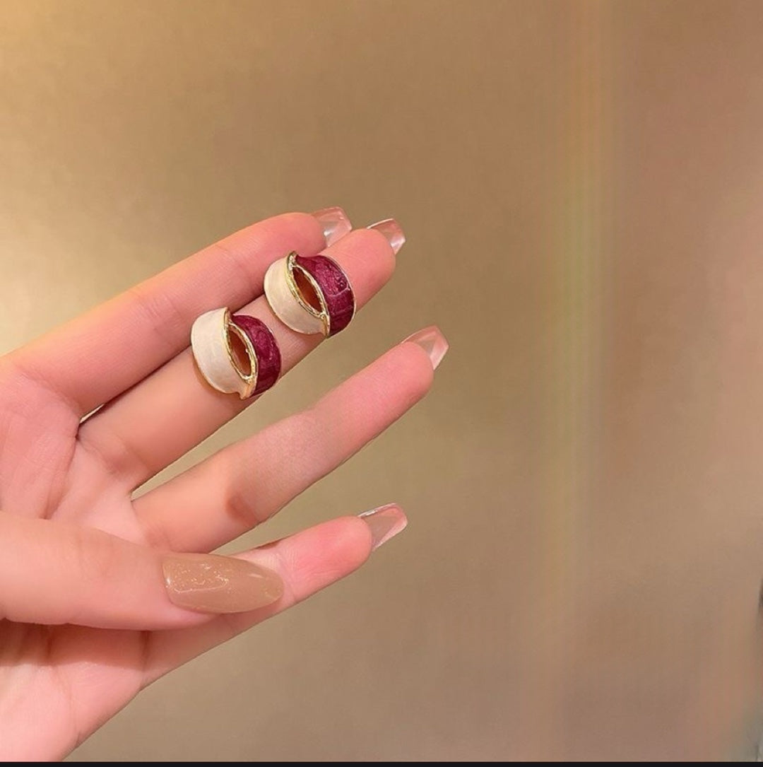 Women's Style Unique Ear For Niche Temperament Red Earrings