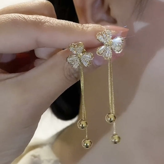 Women's Tassel High Sense Temperamental Long Eardrops Fashion Rings