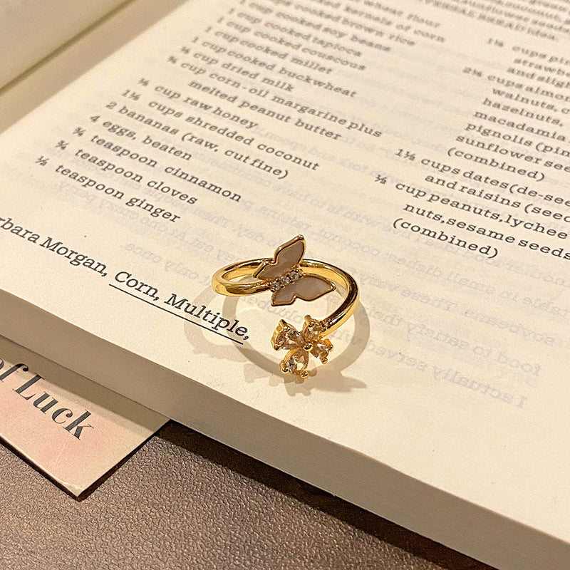 Glaze Dipping Spring Clothes Warm Rhyme White Decorative Rings