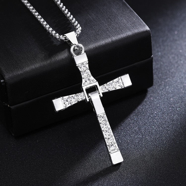 Women's & Men's Baroque Cross Hip Hop Versatile Sweater Chain Pendants