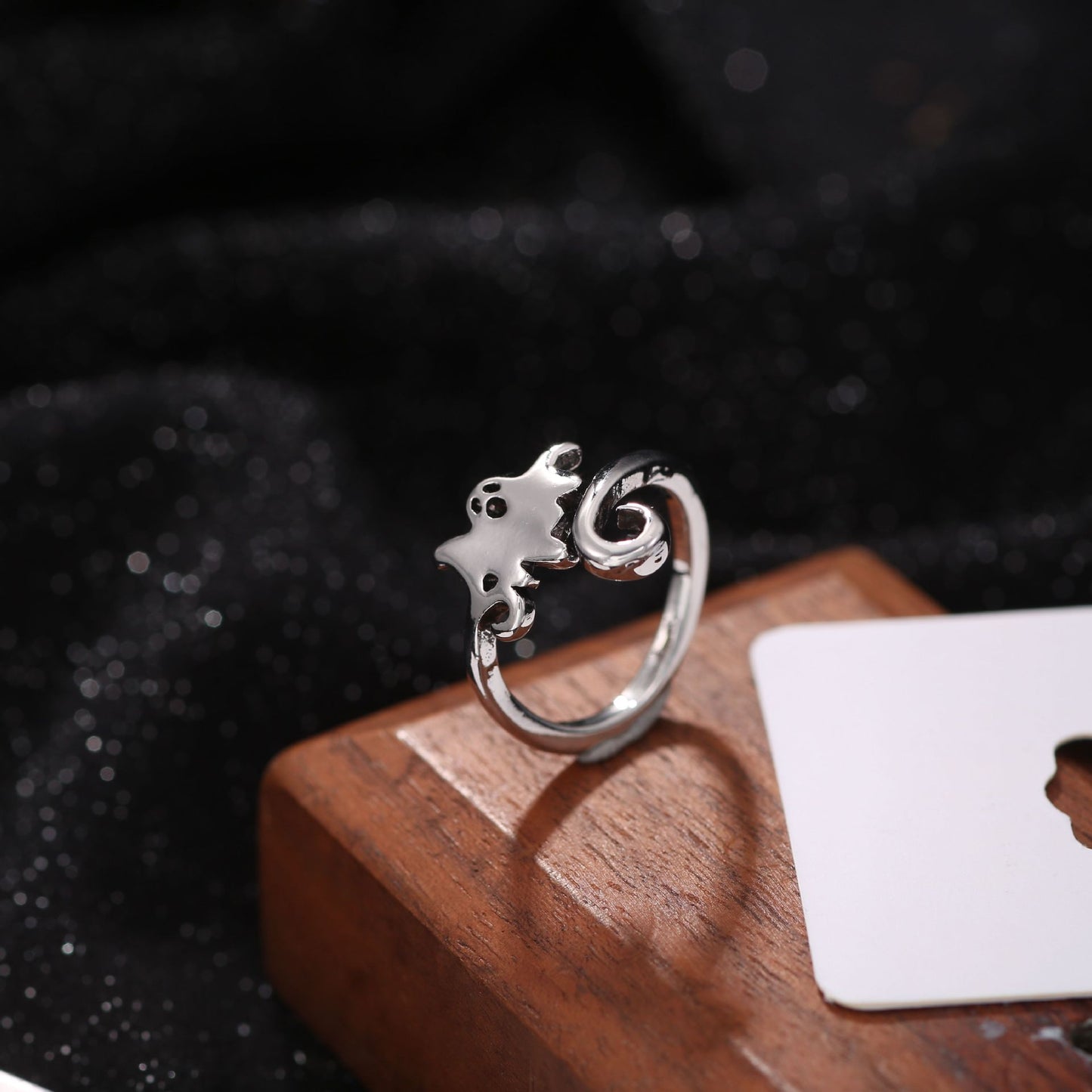 Men's Retro Trendy Sier Open Single Lucky Rings