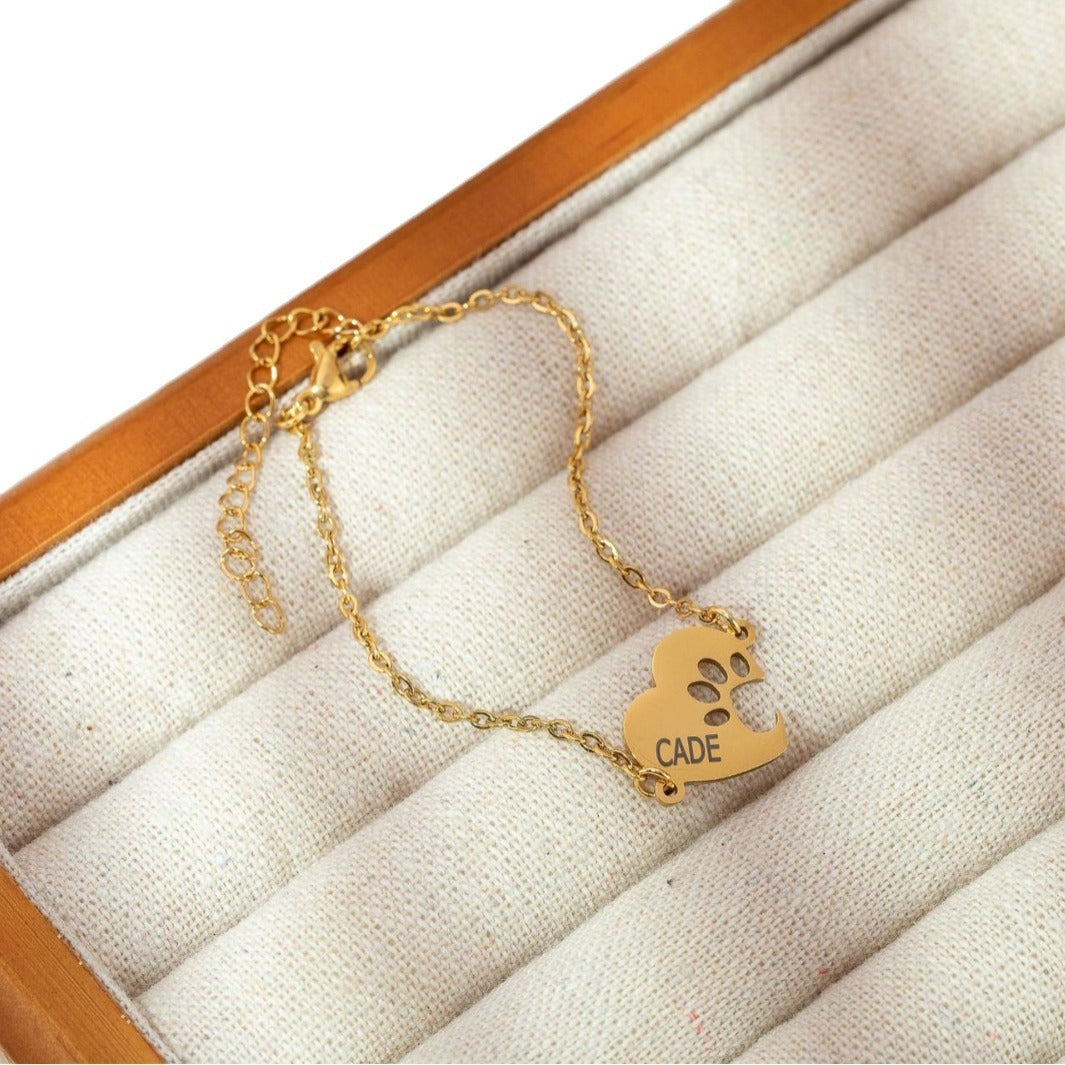 Children's Pet Cat's Paw Dog's Lettering Letter Bracelets