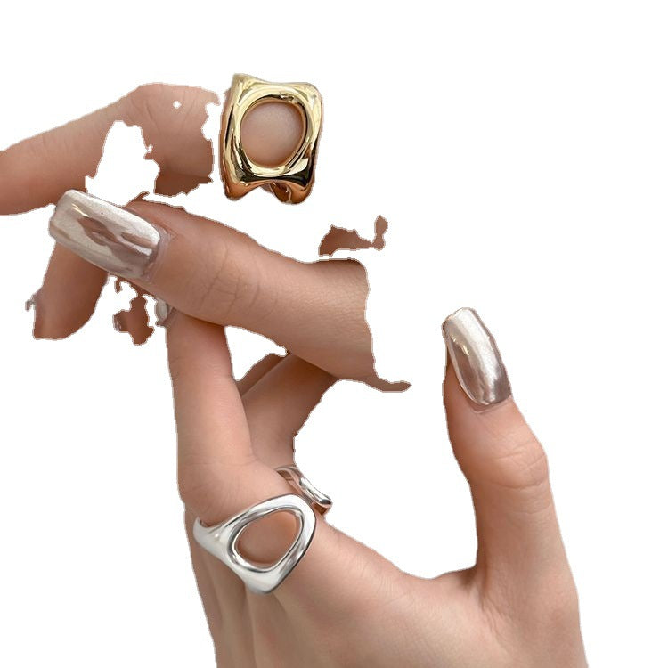 Women's High-grade Metal Personality Creative Elegant Open Sweet Cool Index Finger Rings