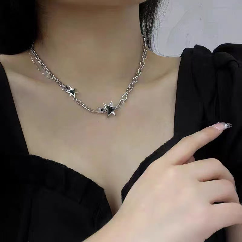 Women's Sier Lucky Beads Bowknot Clavicle Chain Light Luxury Minority High-grade Necklace