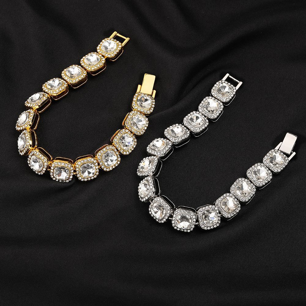 Women's & Men's Full Diamond Hip Hop Square Rock Necklaces