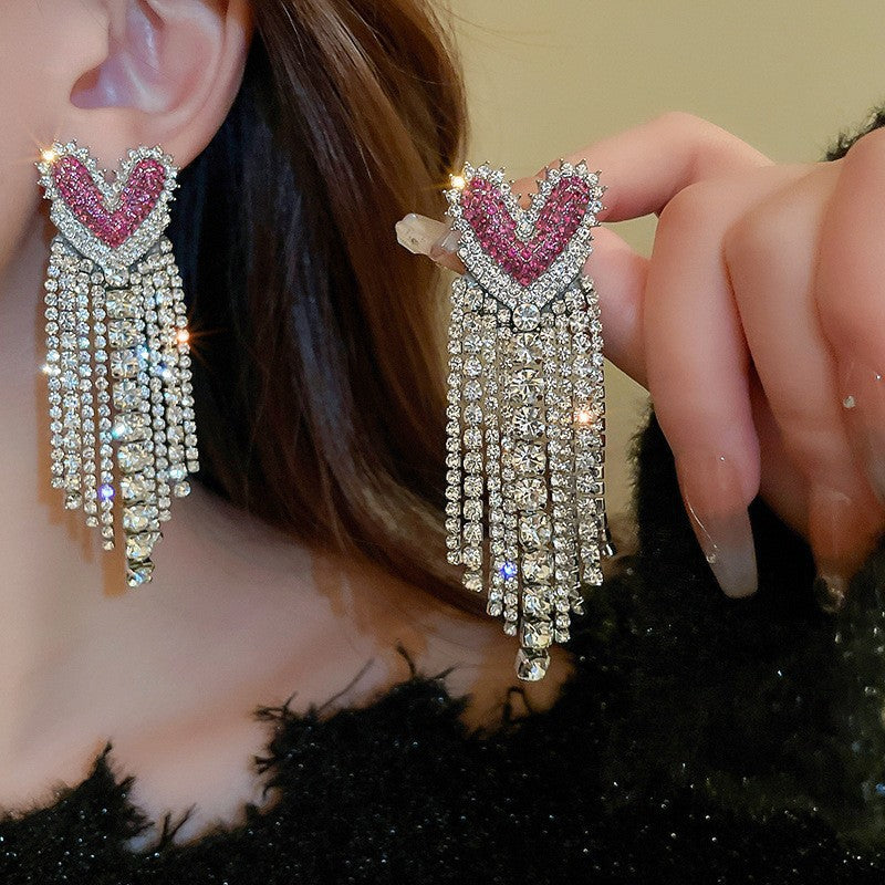 Women's Style Banquet Luxury Geometric Water Drop Light High-grade Party Earrings