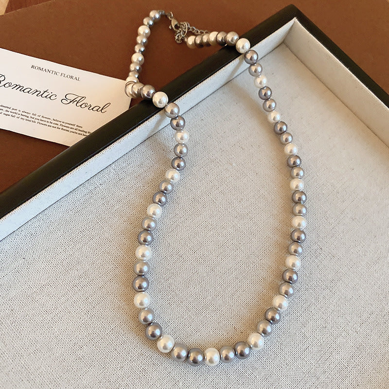 Pearl Twin Clavicle Chain Light Luxury Necklaces