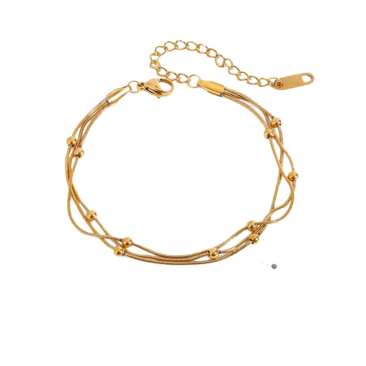 Women's Stainless Steel Gold Twin High-grade Titanium Exquisite Bracelet