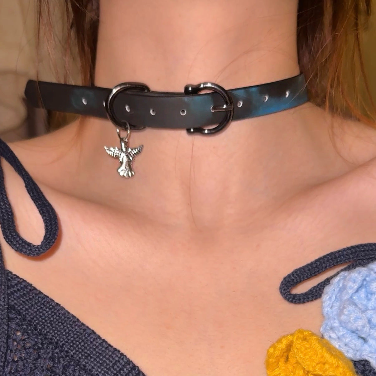Women's Warm Color Changing Leather Hot Senior Clavicle Collar