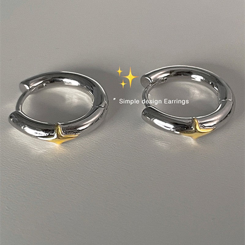 Cold Butterfly Asymmetric Temperament Simple Light Earrings