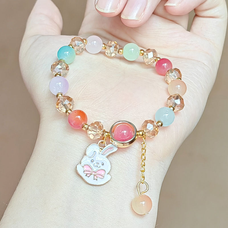 Women's Sweet Live Gift Small Jewelry Gradient Cartoon Two-color Bracelets