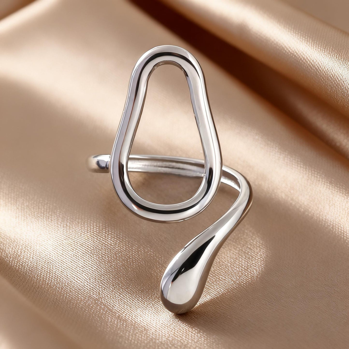 Steel Open-end Niche High-grade Fashion Trend Affordable Luxury Style Ring