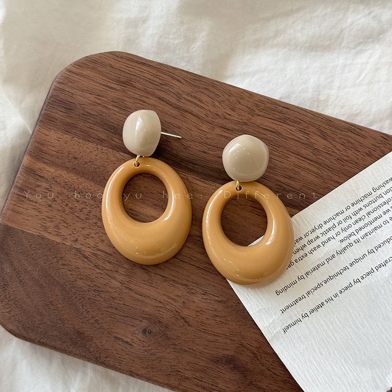 Style Hot Simple Eardrop Round Face Earrings