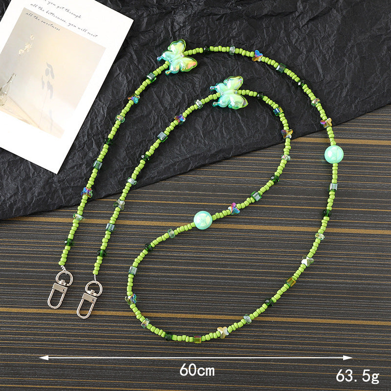 Phone Case Lanyard Handmade Beaded Bag Hanging Ornaments