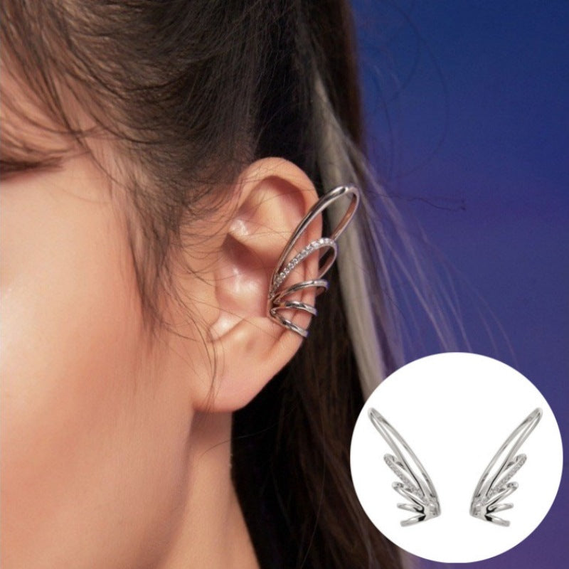 Women's French Style Hoop Design Simple Earclip Stud Earrings