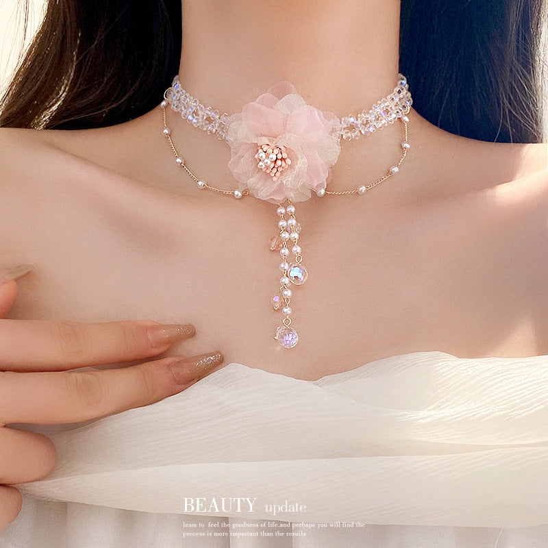 Fairy Flowers Diamond Crystal Tassel Fresh Sweet Beautiful Rings