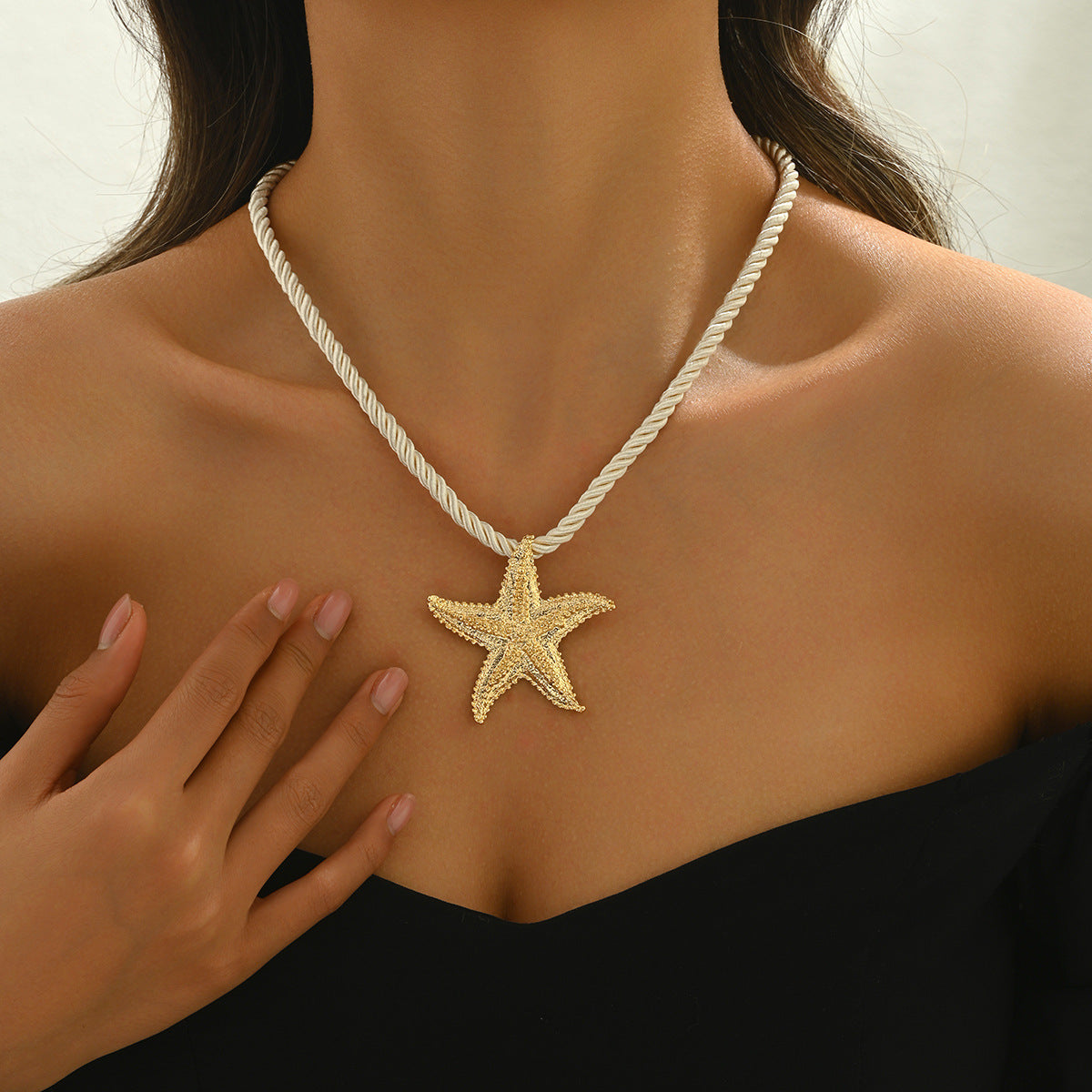Ocean Simple Vacation Zinc Alloy Starfish Necklace