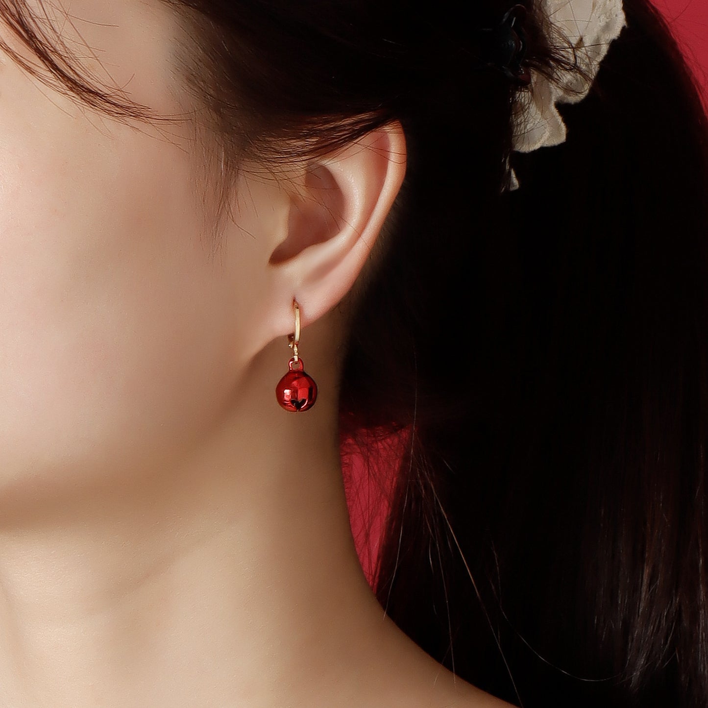 Ornament Wind Christmas Bell Female Color Earrings