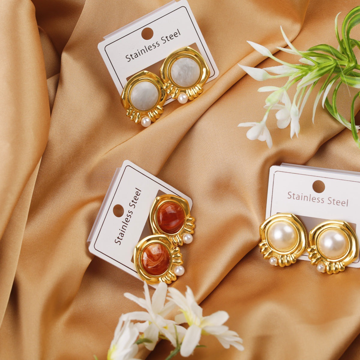 Series Exquisite Vintage Light Luxury High Class Stud Earrings